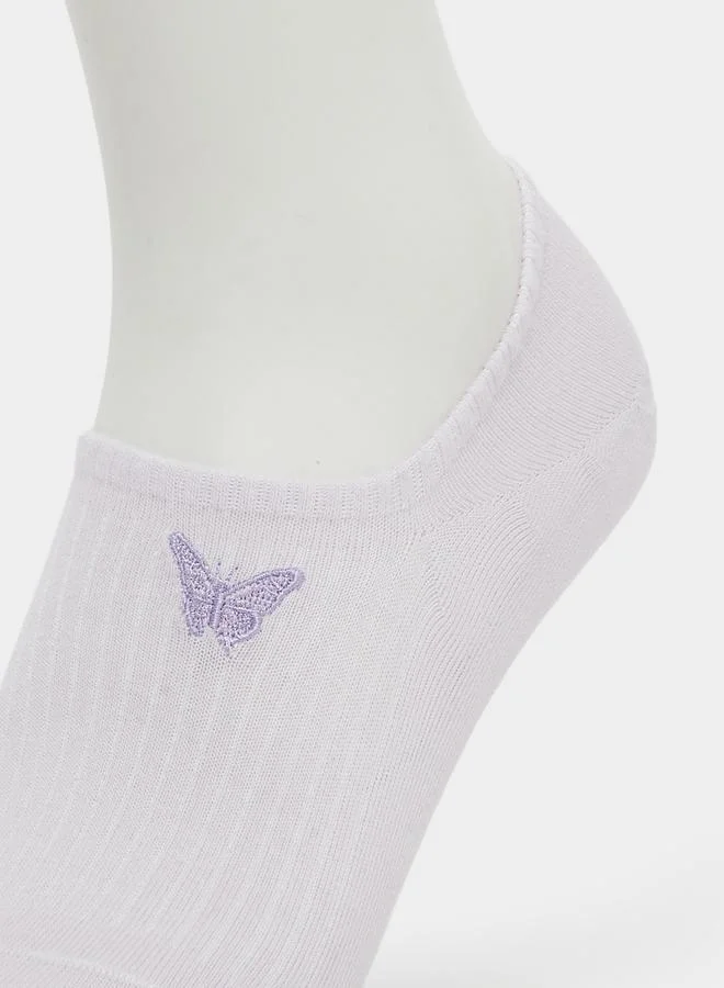 Styli Pack of 3 - Butterfly Print No Show Socks